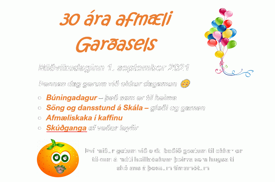 30 ára afmæli Garðasels