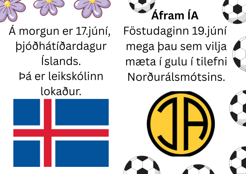 17. júní og gulur dagur.