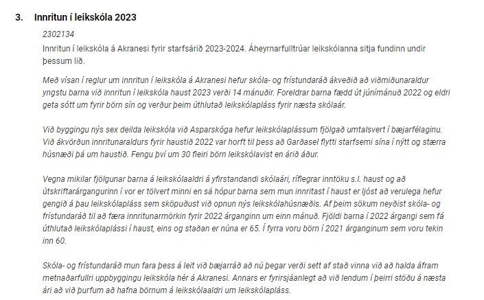 Innritun barna sumarið 2023