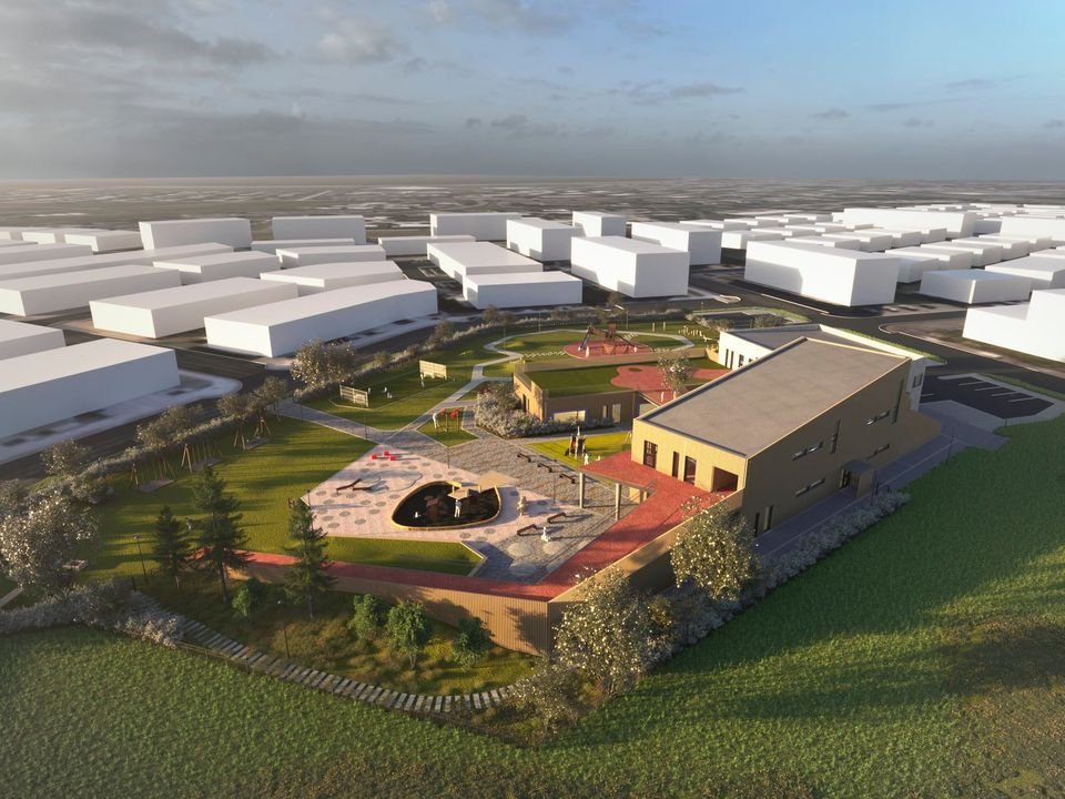 Útveggir nýja leikskólans byrja að rísa á föstudaginn