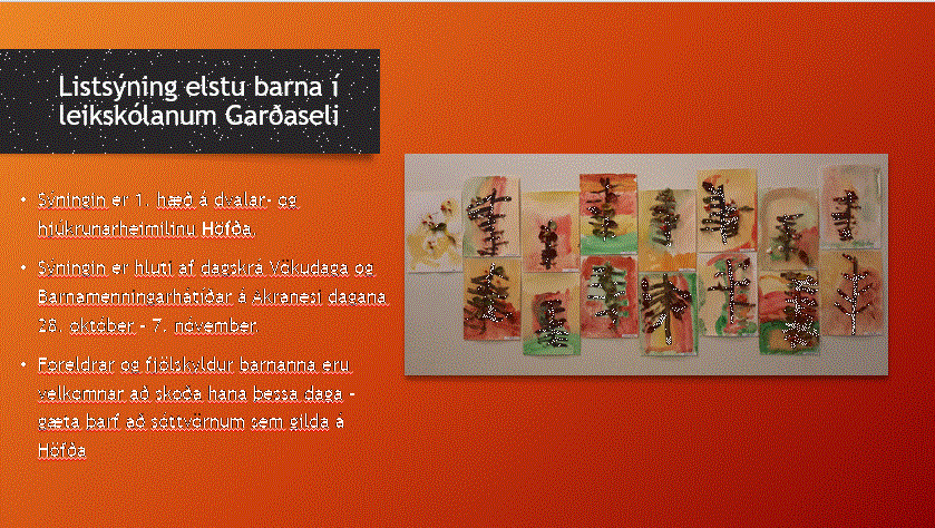 Listsýning 2016 og 2017 barna á Vökudögum