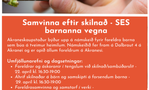 Námskeið fyrir foreldra barna sem búa á tveimur heimilum.
