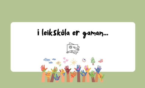 Í leikskóla er gaman-listasýning í Bókasafni Akraness.