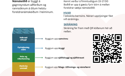 Tengjumst í leik (e.Invest in Play) Foreldranámskeið